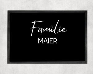 Fußmatte | personalisierbar mit Familiennamen | minimalistisches Design | rutschfest&waschbar | Indoor - GlamourDesign