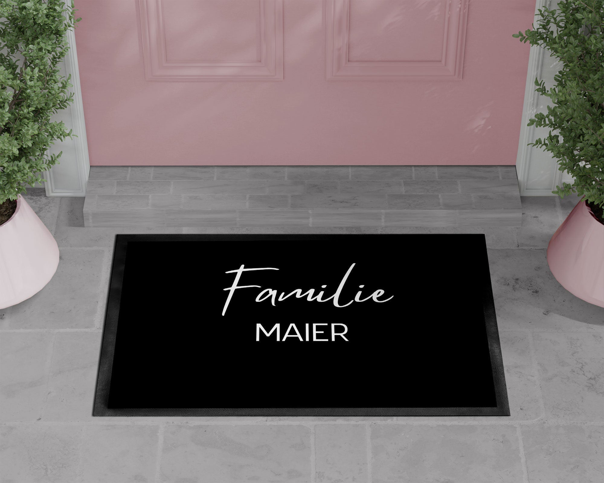Fußmatte | personalisierbar mit Familiennamen | minimalistisches Design | rutschfest&waschbar | Indoor - GlamourDesign
