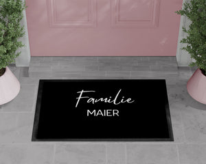 Fußmatte | personalisierbar mit Familiennamen | minimalistisches Design | rutschfest&waschbar | Indoor - GlamourDesign