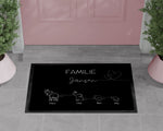 Lade das Bild in den Galerie-Viewer, Elefantenfamilie | Fußmatte | personalisierbar mit Familiennamen und verschiedenen Elefanten | rutschfest&amp;waschbar | Indoor - GlamourDesign
