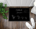 Lade das Bild in den Galerie-Viewer, Elefantenfamilie | Fußmatte | personalisierbar mit Familiennamen und verschiedenen Elefanten | rutschfest&amp;waschbar | Indoor - GlamourDesign
