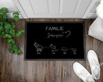 Lade das Bild in den Galerie-Viewer, Elefantenfamilie | Fußmatte | personalisierbar mit Familiennamen und verschiedenen Elefanten | rutschfest&amp;waschbar | Indoor - GlamourDesign
