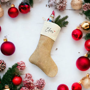 Personalisierter Nikolausstiefel | Namen mit Herz | Nikolausstrumpf | Weihnachtsstrumpf |Weihnachtsgeschenk - GlamourDesign