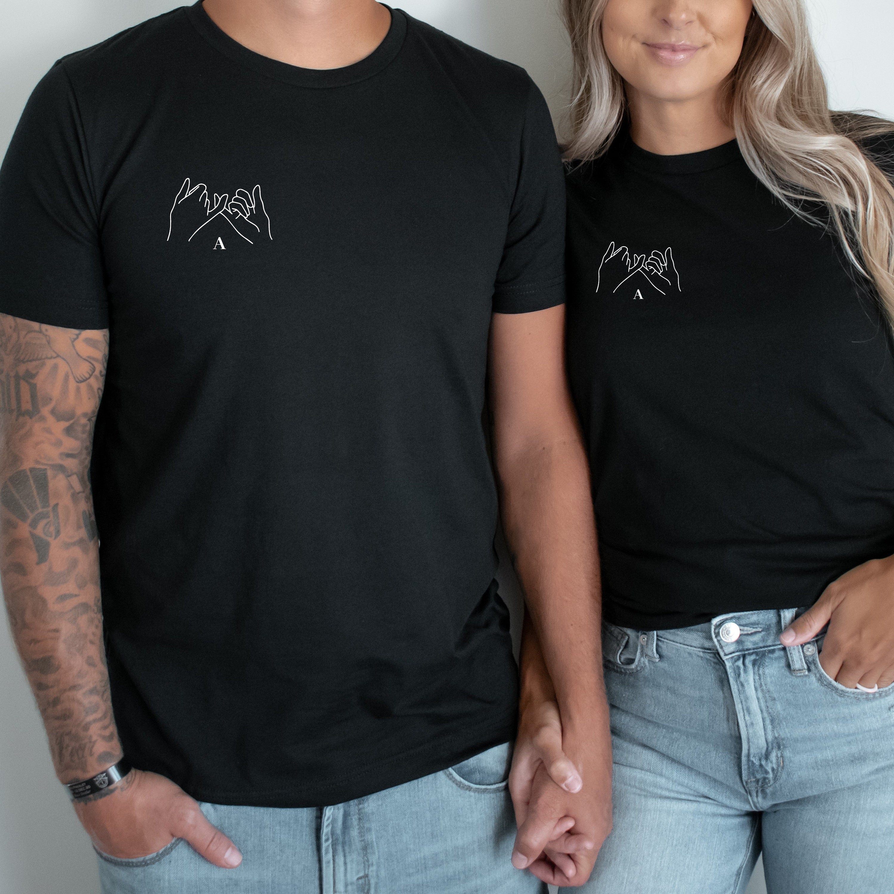 Partner T-Shirt | Holding Hands | Geschenk | Paargeschenke | Geschenk für beste Freunde | - GlamourDesign