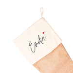Lade das Bild in den Galerie-Viewer, Personalisierter Nikolausstiefel | Namen mit Herz | Nikolausstrumpf | Weihnachtsstrumpf |Weihnachtsgeschenk - GlamourDesign
