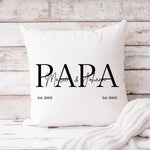 Lade das Bild in den Galerie-Viewer, Papakissen| Personalisierbarer Kissenbezug| Kissen| personalisierbar mit 2 Namen und Geburtsdaten - GlamourDesign
