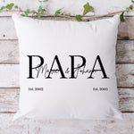 Lade das Bild in den Galerie-Viewer, Papakissen| Personalisierbarer Kissenbezug| Kissen| personalisierbar mit 2 Namen und Geburtsdaten - GlamourDesign
