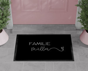 Fußmatte | personalisierbar mit Familiennamen | minimalistisches Design | rutschfest&waschbar | Indoor - GlamourDesign