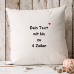 Lade das Bild in den Galerie-Viewer, Wunschtext-Kissen | Personalisierbarer Kissenbezug| Wunschtext | personalisierbar mit bis zu 4 Zeilen Text - GlamourDesign
