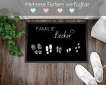 Lade das Bild in den Galerie-Viewer, Fußmatte | personalisierbar mit Familiennamen| Fußabdrücke | Indoor - GlamourDesign
