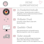 Lade das Bild in den Galerie-Viewer, Personalisierte Kosmetiktasche aus Jute | Schminktasche mit Namen| in 4 Farben - GlamourDesign
