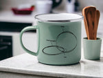 Lade das Bild in den Galerie-Viewer, Emaille Tasse in Mint| Tasse mit lustigem Motiv Sarkasmus PHD-Cool people-Me| - GlamourDesign
