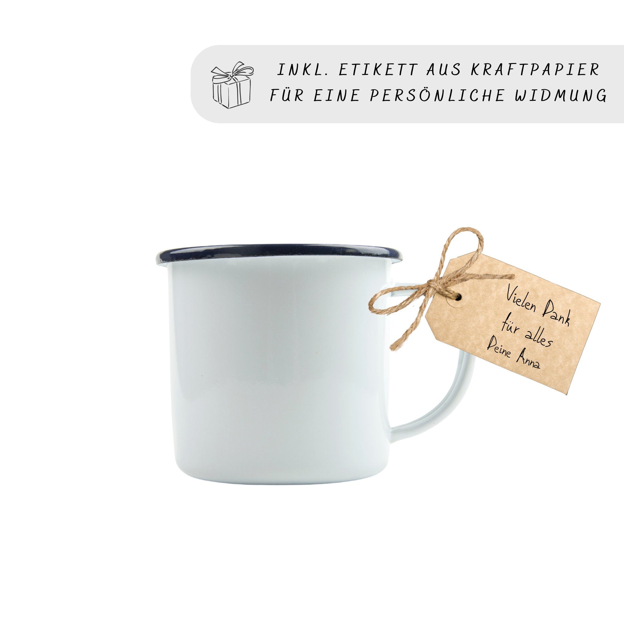 Emaille Mint Tasse motorrad geschenk personalisierbar mit Namen Geburtstagsgeschenk mit Wunschname Weihnachten Becher motorrad geschenkidee - GlamourDesign
