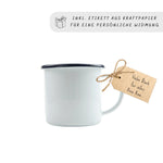 Lade das Bild in den Galerie-Viewer, Emaille Mint Tasse motorrad geschenk personalisierbar mit Namen Geburtstagsgeschenk mit Wunschname Weihnachten Becher motorrad geschenkidee - GlamourDesign
