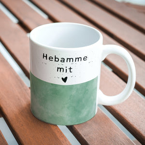 Personalisierte Tasse für die Hebamme | Hebamme mit Herz | Tasse mit Wunschtext | Geschenkidee | Individuell bedruckt - GlamourDesign