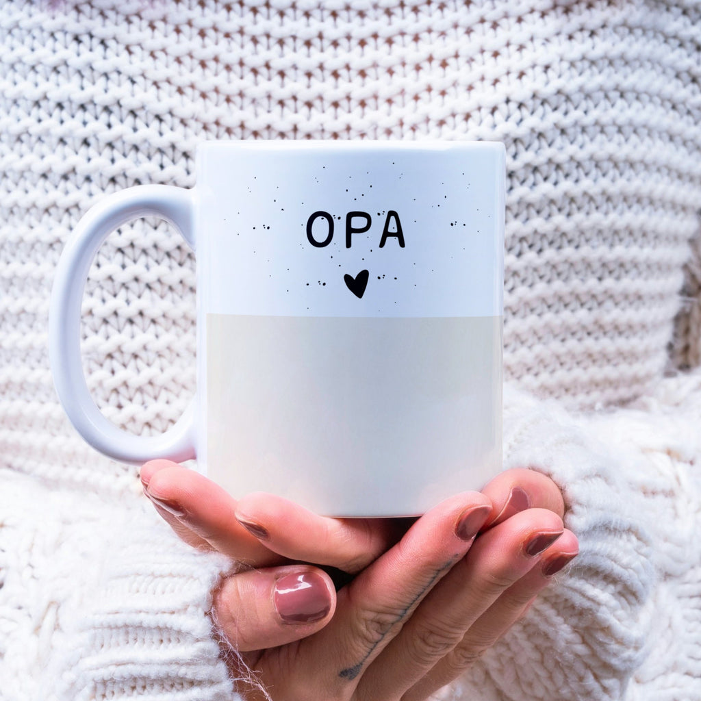 Tasse für Opa|Geschenk für Opa|mit eigenem Wunschtext| Herz - GlamourDesign