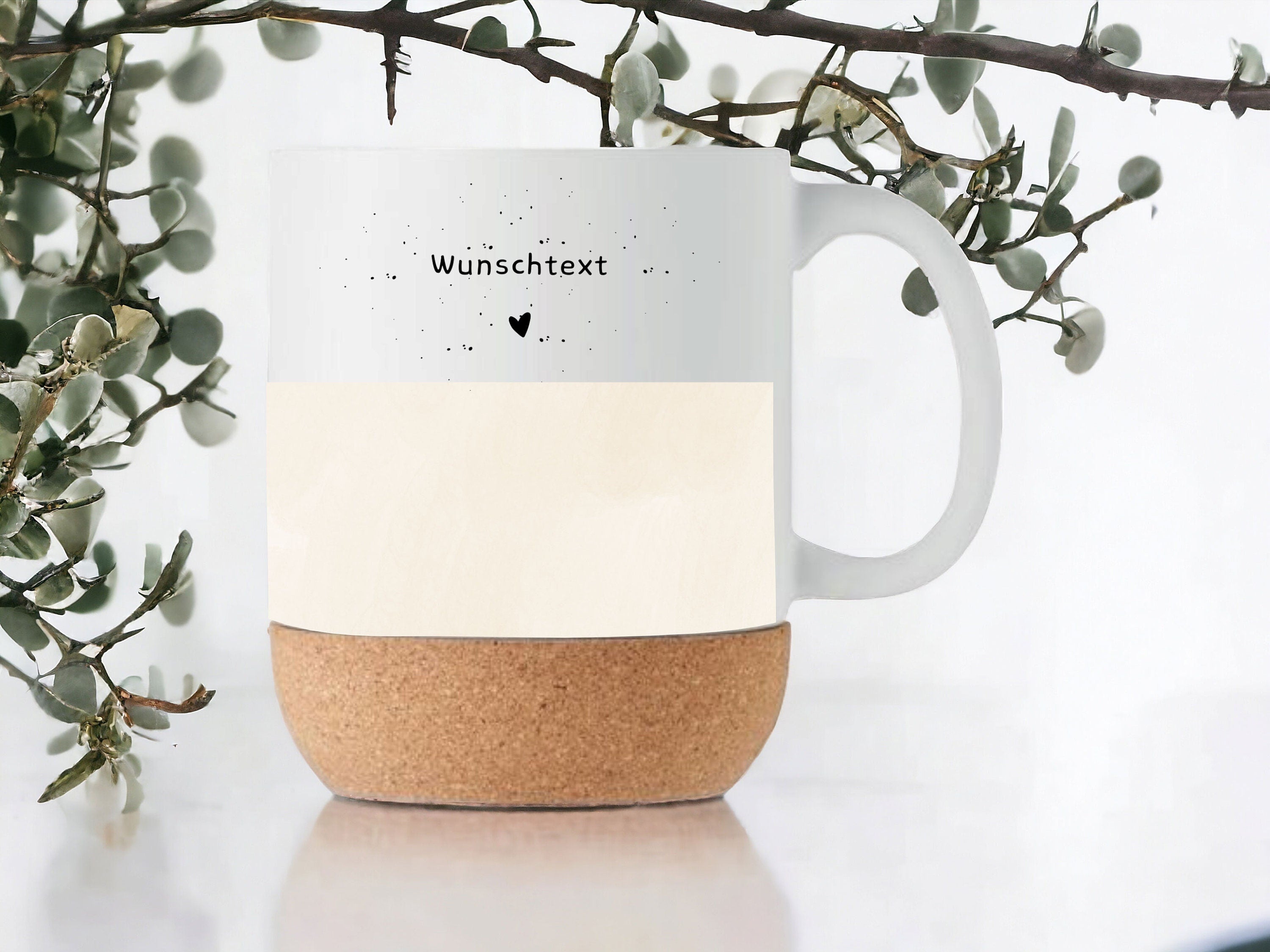 Tasse aus Keramik | personalisierbar mit Wunschnamen| Tasse für Lehrer | Kork | Lehrer mit Herz - GlamourDesign