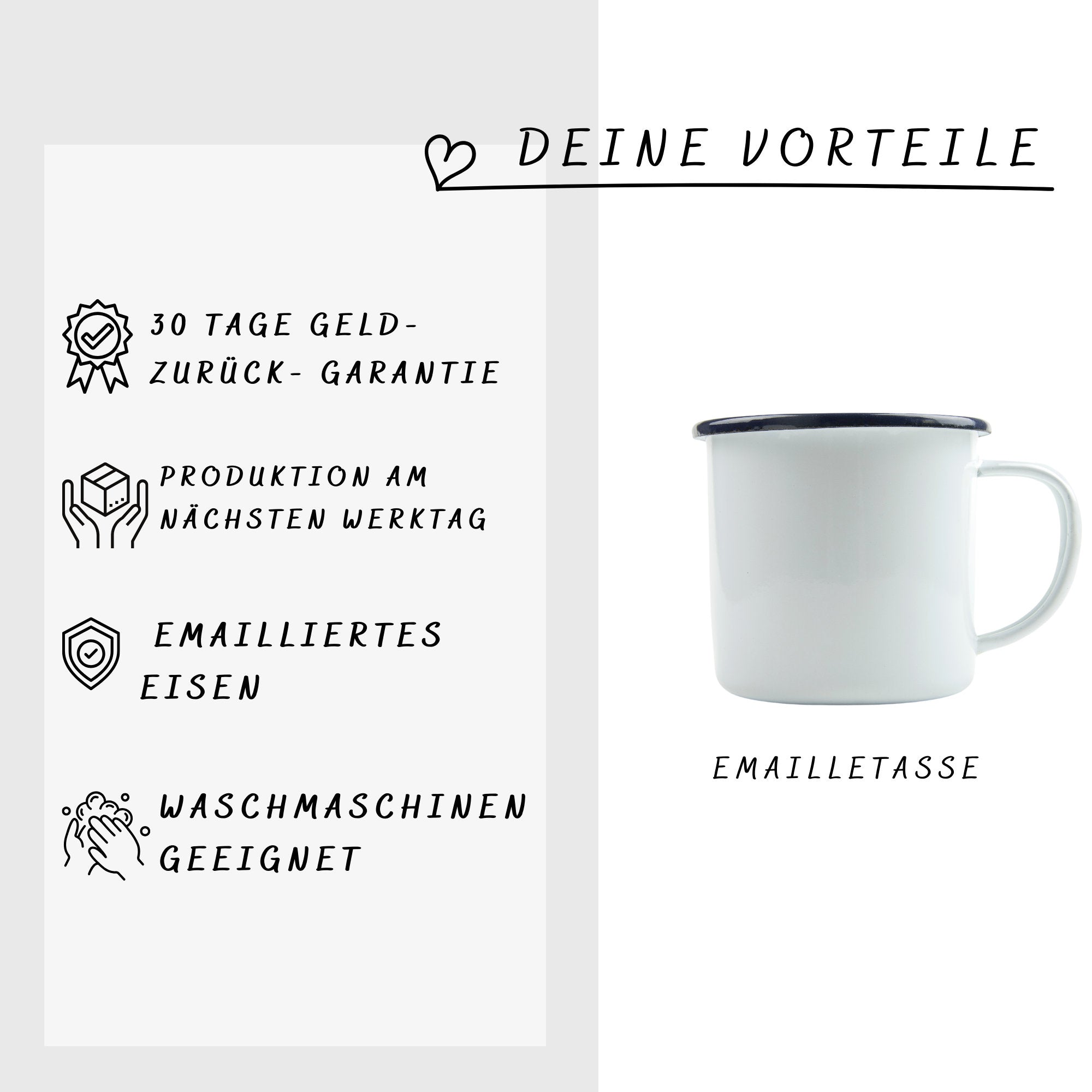 Personalisierte Emaille Tasse mit Wohnmobil-Motiv Geschenk für Campingliebhaber & Naturfreunde – Outdoor Geburtstagsgeschenk mit Wunschname