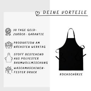 Kochschürze| Backschürze| Schürze| personalisiert mit Namen - GlamourDesign