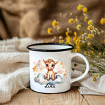 Lade das Bild in den Galerie-Viewer, emaille tasse kinder personalisiert name tasse babygeschenke kindergeburtstag camping - GlamourDesign
