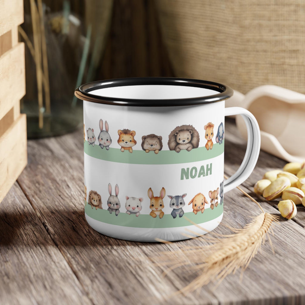 emaille personalisierte tasse schulkind personalisiert name tasse kindergarten tasse camping personalisiert kindertasse mit namen - GlamourDesign