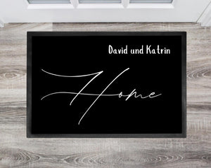Fußmatte personalisiert mit Namen| rutschfest & waschbar | doormat indoor - GlamourDesign