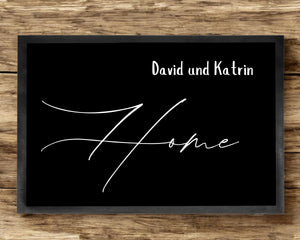Fußmatte personalisiert mit Namen| rutschfest & waschbar | doormat indoor - GlamourDesign