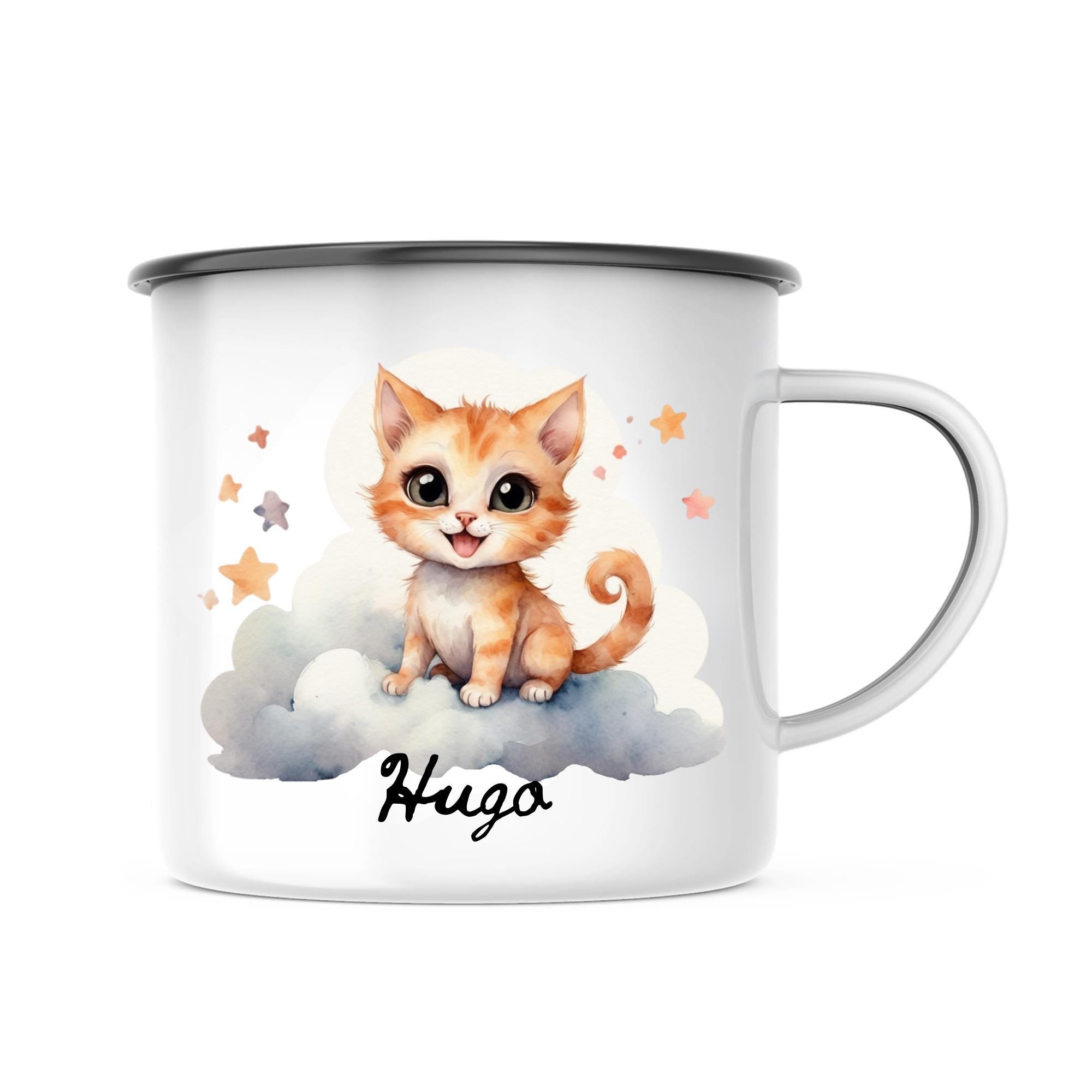 emaille tasse kinder personalisiert name tasse babygeschenke kindergeburtstag camping - GlamourDesign