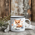 Lade das Bild in den Galerie-Viewer, emaille tasse kinder personalisiert name tasse babygeschenke kindergeburtstag camping - GlamourDesign
