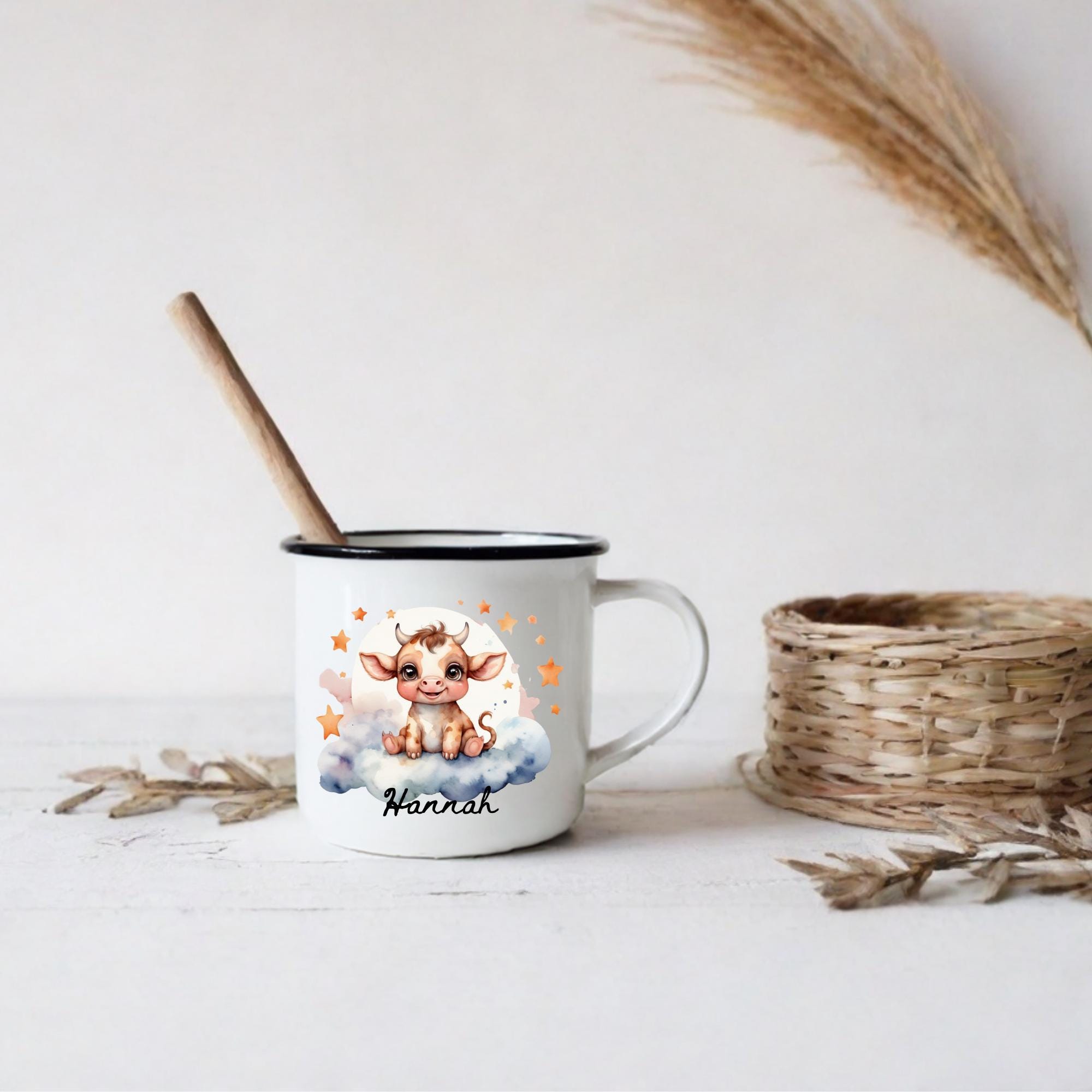 emaille tasse kinder personalisiert name tasse babygeschenke kindergeburtstag camping - GlamourDesign