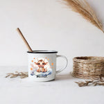 Lade das Bild in den Galerie-Viewer, emaille tasse kinder personalisiert name tasse babygeschenke kindergeburtstag camping - GlamourDesign

