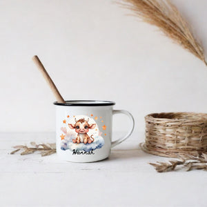 emaille tasse kinder personalisiert name tasse babygeschenke kindergeburtstag camping - GlamourDesign