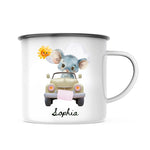 Lade das Bild in den Galerie-Viewer, emaille tasse kinder personalisiert name baby geschenke kindergarten kindergeburtstag camping - GlamourDesign
