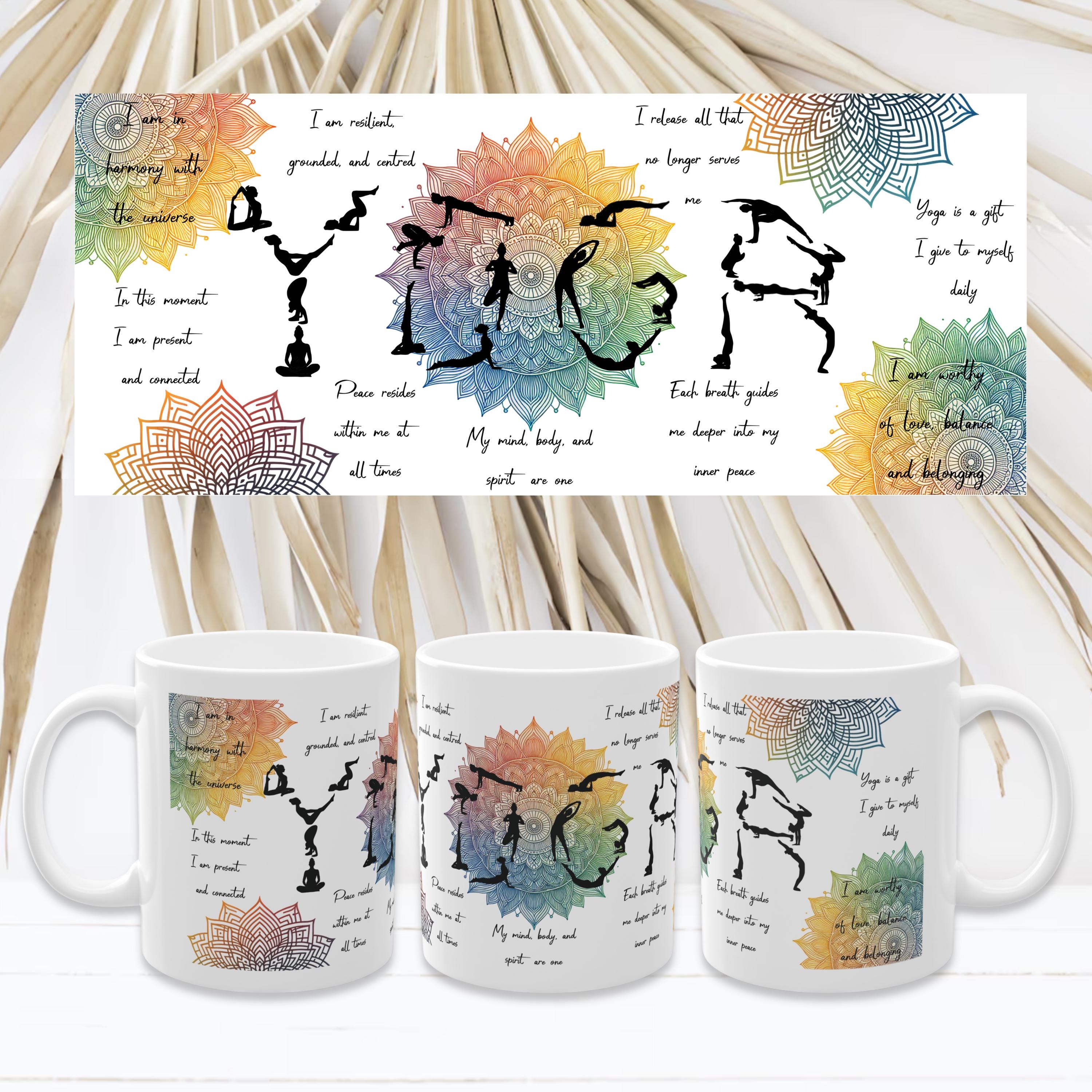 Personalisierte Tasse Yoga Geschenk mit Spruche Tasse für Yoga Lehrerin Geschenk Motivation Achtsamkeits Geschenke selbstliebe affirmationen - GlamourDesign