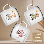Lade das Bild in den Galerie-Viewer, emaille tasse kinder personalisiert name baby geschenke kindergarten kindergeburtstag camping - GlamourDesign
