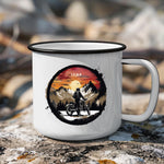 Lade das Bild in den Galerie-Viewer, Emaille Tasse motorrad geschenk personalisierbar mit Namen Geburtstagsgeschenk mit Wunschname Weihnachten Becher motorrad biker geschenkidee - GlamourDesign
