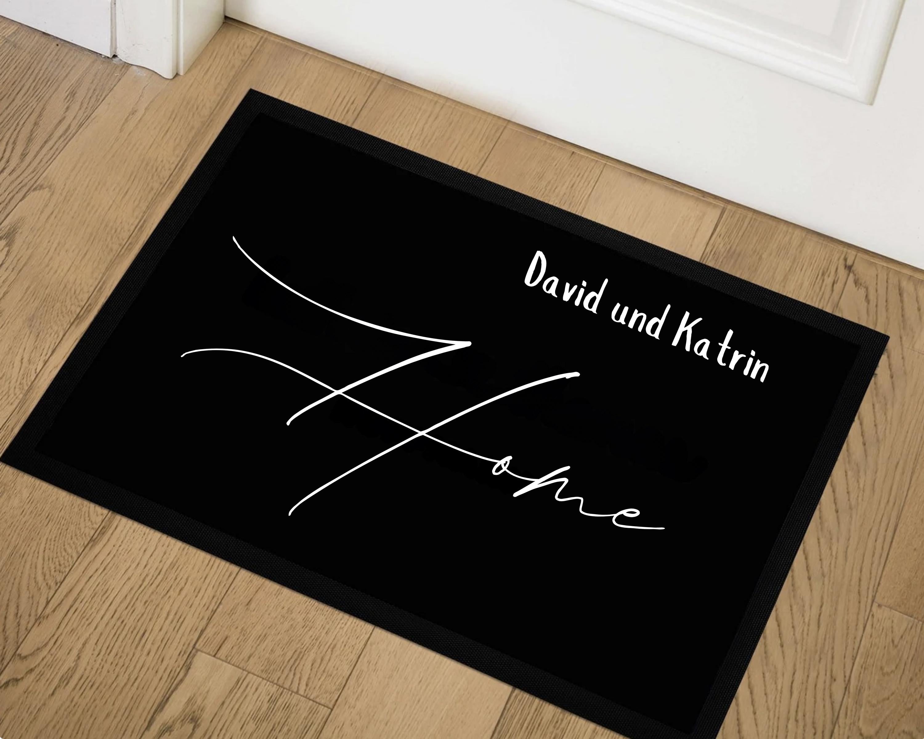 Fußmatte personalisiert mit Namen| rutschfest & waschbar | doormat indoor - GlamourDesign