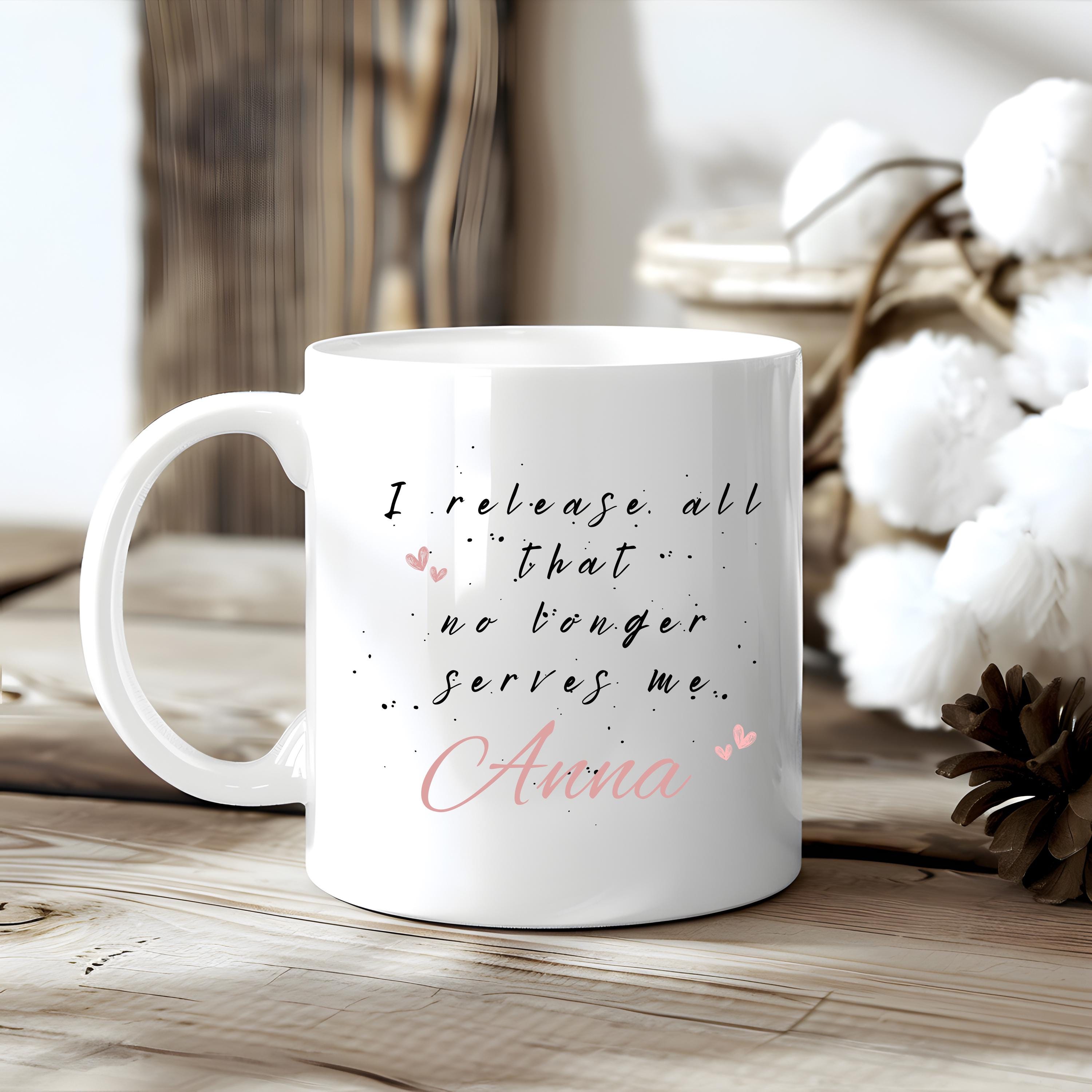 Personalisierte Tasse Yoga Geschenk mit Spruch Herz Tasse Yoga Lehrerin Geschenk Achtsamkeit Motiv - GlamourDesign