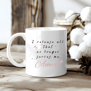 Personalisierte Tasse Yoga Geschenk mit Spruch Herz Tasse Yoga Lehrerin Geschenk Achtsamkeit Motiv - GlamourDesign