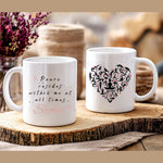 Lade das Bild in den Galerie-Viewer, Personalisierte Tasse Yoga Geschenk mit Spruch Herz Tasse Yoga Lehrerin Geschenk Achtsamkeit Motiv - GlamourDesign

