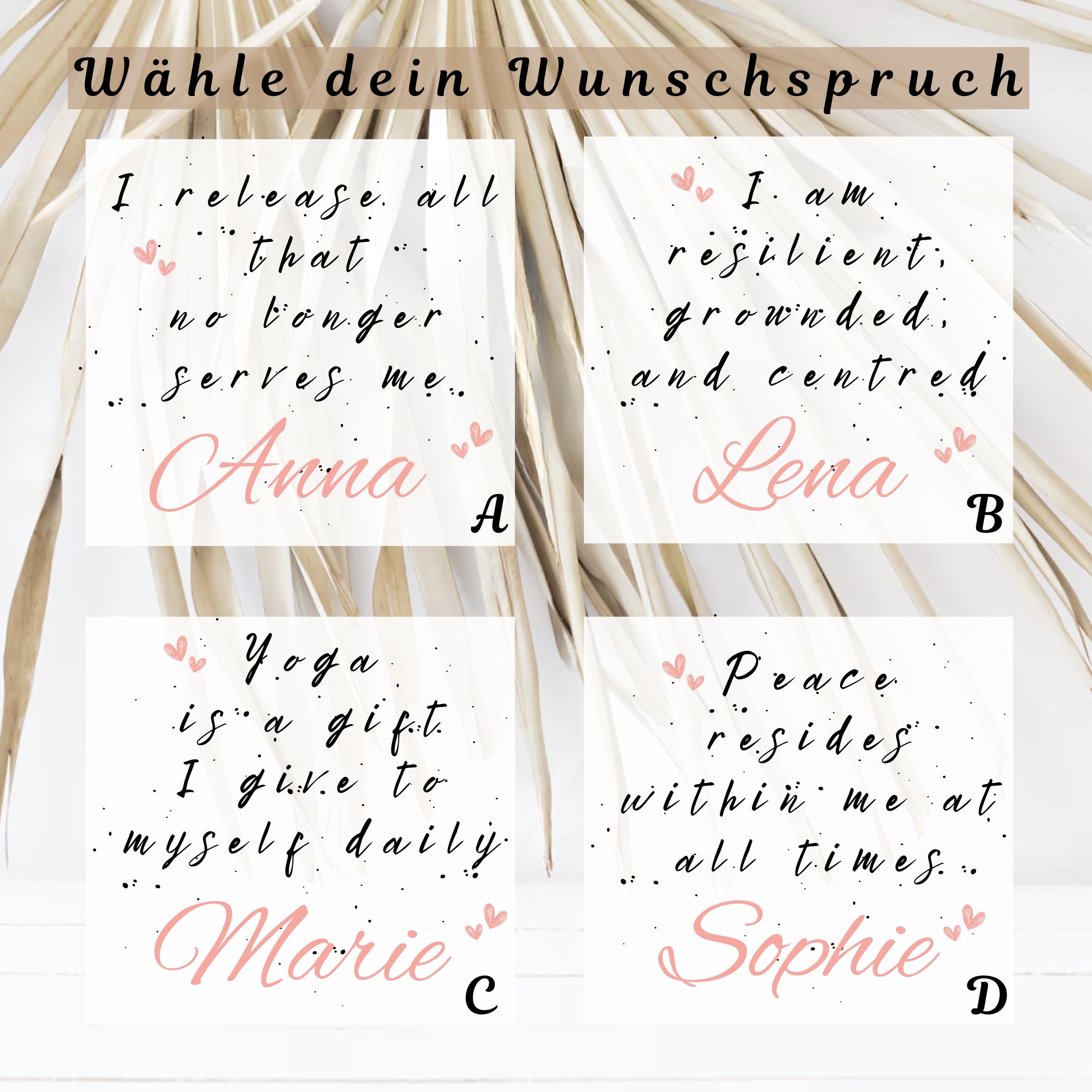 Personalisierte Tasse Yoga Geschenk mit Spruch Herz Tasse Yoga Lehrerin Geschenk Achtsamkeit Motiv - GlamourDesign