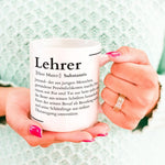 Lade das Bild in den Galerie-Viewer, Tasse für den Lehrer Definition Synonym Geschenk| personalisierbar mit Namen
