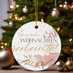 Lade das Bild in den Galerie-Viewer, Personalisierter Hochzeitsornament Individueller Baumschmuck Erstes Weihnachten verlobt verheiratet Namensornament Geschenk für Paare - GlamourDesign
