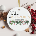 Lade das Bild in den Galerie-Viewer, Personalisierter Weihnachtsbaumanhänger mit Familiennamen Individueller Christbaumschmuck bedruckt Weihnachtsdeko Geschenk mit Wunschtext - GlamourDesign
