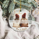 Lade das Bild in den Galerie-Viewer, Personalisierter Weihnachtsbaumanhänger für Beste Freundinnen Individueller Christbaumschmuck Geschenk für Besties Weihnachtsdeko Wunschtext - GlamourDesign
