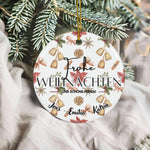 Lade das Bild in den Galerie-Viewer, Personalisierter Weihnachtsbaumanhänger mit Familiennamen Individueller Christbaumschmuck bedruckte Weihnachtsdeko Geschenk mit Wunschtext - GlamourDesign
