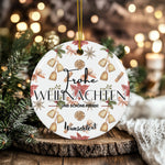 Lade das Bild in den Galerie-Viewer, Personalisierter Weihnachtsbaumanhänger mit Familiennamen Individueller Christbaumschmuck bedruckte Weihnachtsdeko Geschenk mit Wunschtext - GlamourDesign
