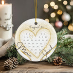Lade das Bild in den Galerie-Viewer, Personalisierter Hochzeitsornament Individueller Baumschmuck Erstes Weihnachten verlobt verheiratet Namensornament Geschenk für Paare - GlamourDesign

