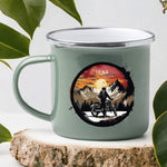 Lade das Bild in den Galerie-Viewer, Emaille Mint Tasse motorrad geschenk personalisierbar mit Namen Geburtstagsgeschenk mit Wunschname Weihnachten Becher motorrad geschenkidee - GlamourDesign
