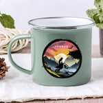 Lade das Bild in den Galerie-Viewer, Emaille Mint Tasse motorrad geschenk personalisierbar mit Namen Geburtstagsgeschenk mit Wunschname Weihnachten Becher motorrad geschenkidee - GlamourDesign
